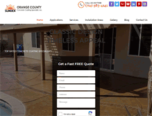 Tablet Screenshot of orangecountydecorativeconcrete.com